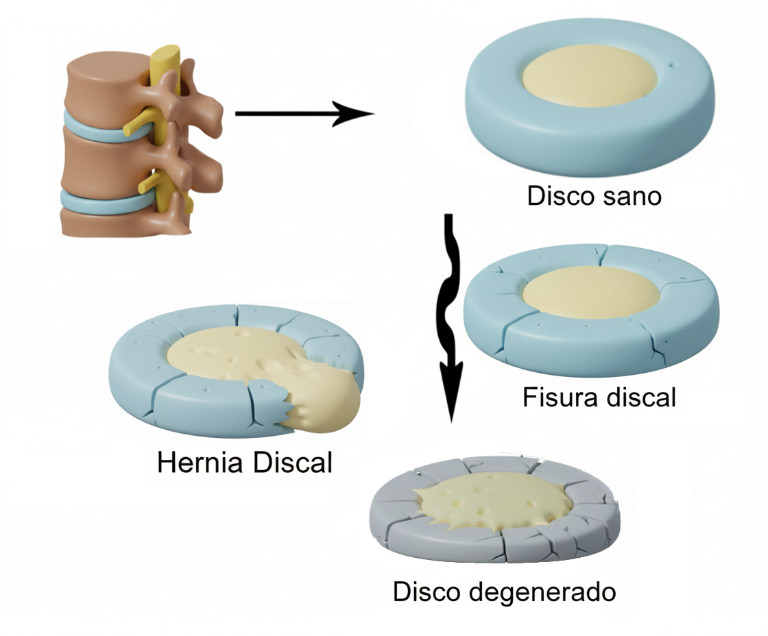 Cascada degeneración discal